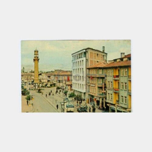 1973 Çorum Saat Kulesi Görünüş Kartpostal