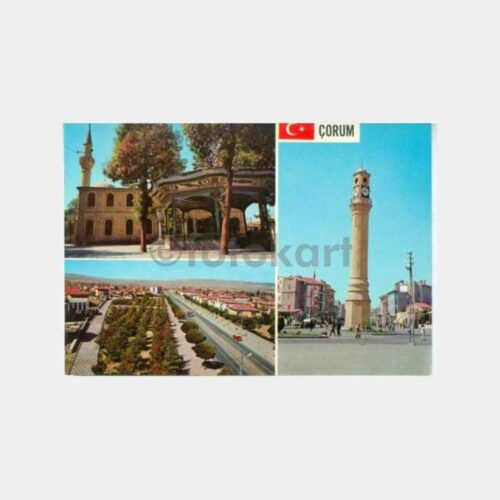 1970 Çorum Muhtelif Görünüşler Kartpostal