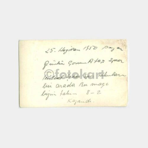 1950 Çorum Ateş-Turhal Şeker Futbol Maç Fotoğraf - Görsel 2