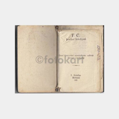 1930 İstanbul Şoförler Cemiyeti Kimlik Defteri