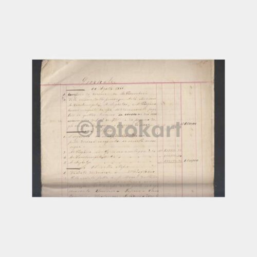 1866-1873 İstanbul Çok Eski İtalyanca Hesap Defteri