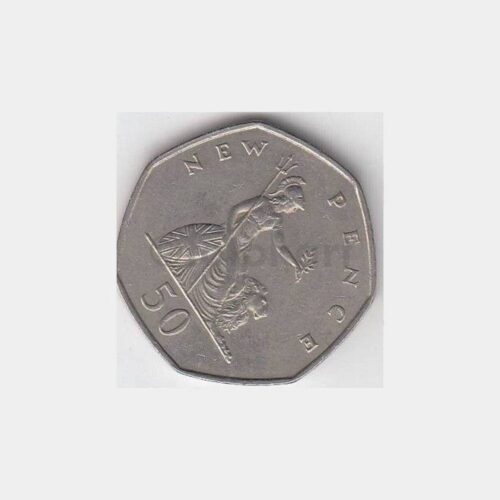 1969 İngiltere 50 New Pence Yabancı Para