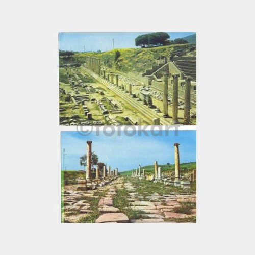 İzmir Bergama Konulu 2 Adet Kartpostal
