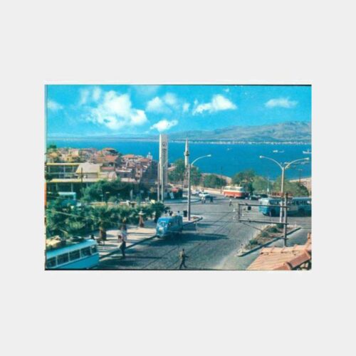1966 İzmir Eşrefpaşa Mavi Otobüs Kartpostal