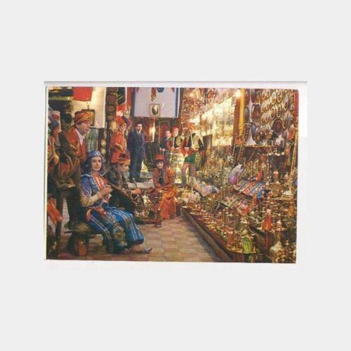 İstanbul Kapalı Çarşı Folklor Konulu Kartpostal