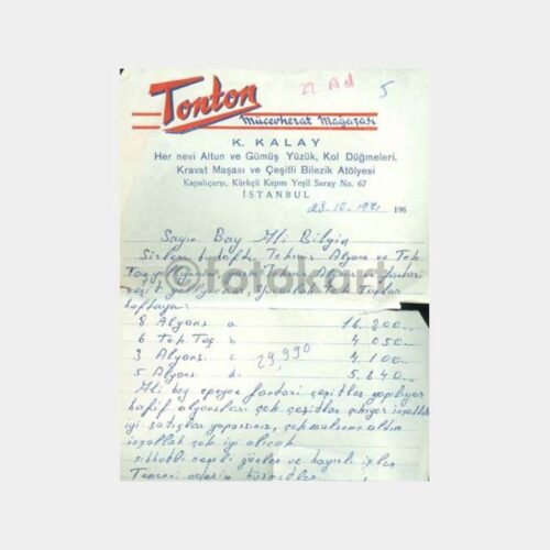 1971 Kapalı Çarşı Kuyumcu Atölye Notları - Görsel 2