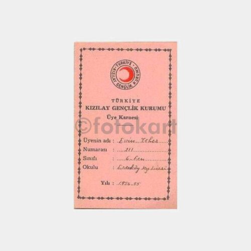 1954 Kızılay Üye Kartı