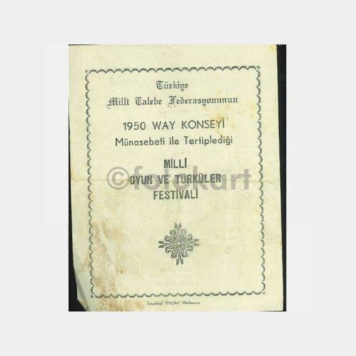 1950 Way Konseri Milli Oyun Festivali Programı