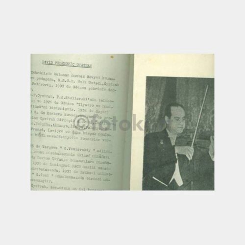 1957 David Federoviç Keman Konseri Programı