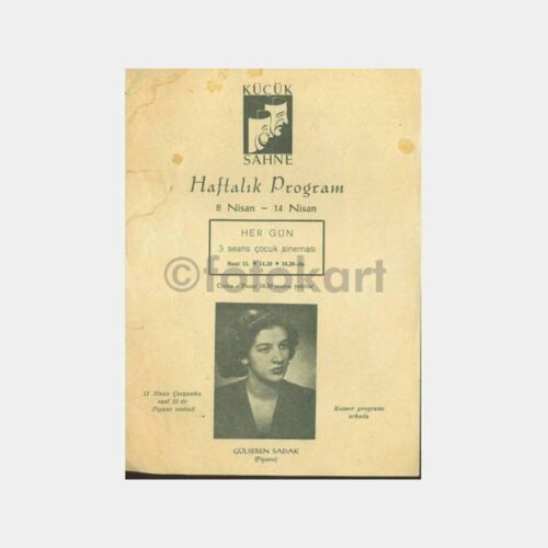 1956 Küçük Sahne Konser Programı