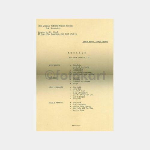 1960 Türk Amerikan Derneği Konser Programı