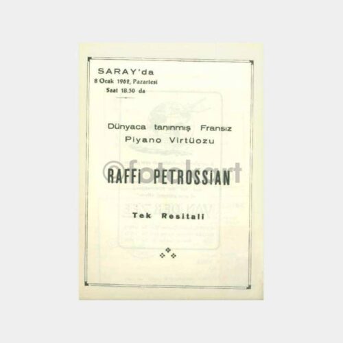 1962 Saray Konser - Raffi Petrossian Program
