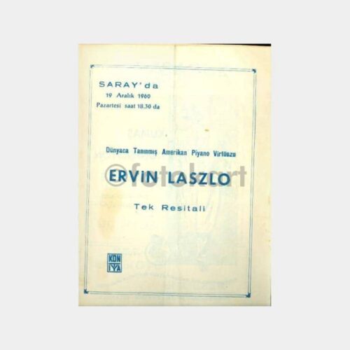 1960 Saray Konser - Amerikan Piyano Resital Program