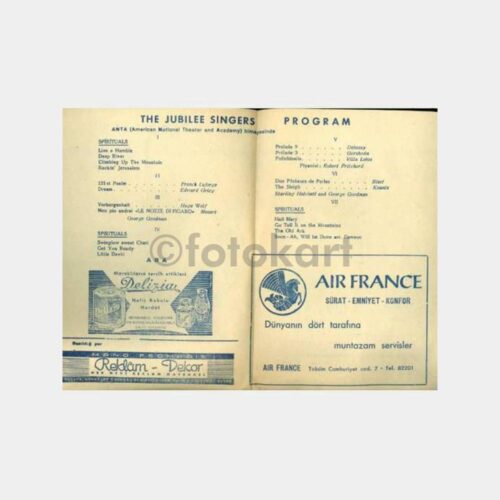 1950 Konser Program ve Reklam Sayfası - Görsel 2