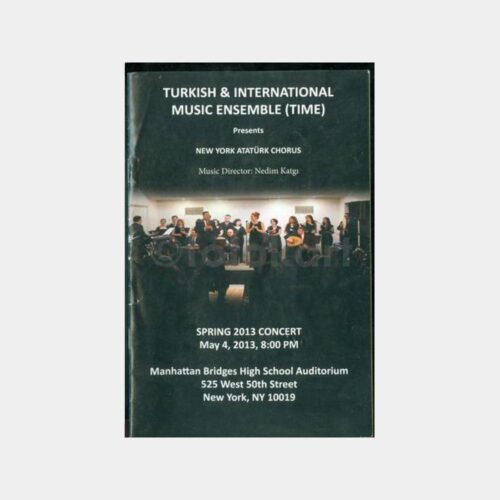 2013 New York Atatürk Korosu Konser Programı