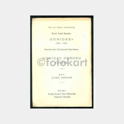 1970 Gomidas Korosu Konseri Programı