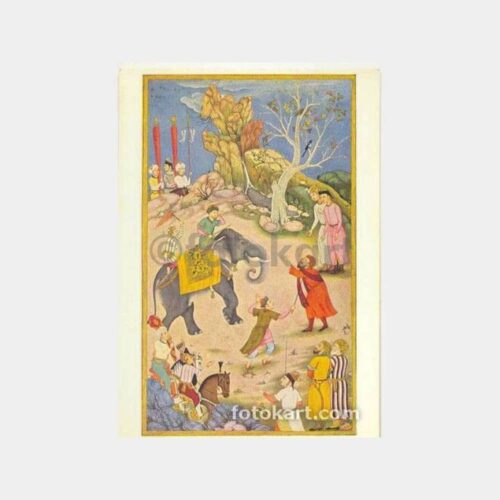 Hükümdar ve Fakir - Şark Minyatür Kartpostal