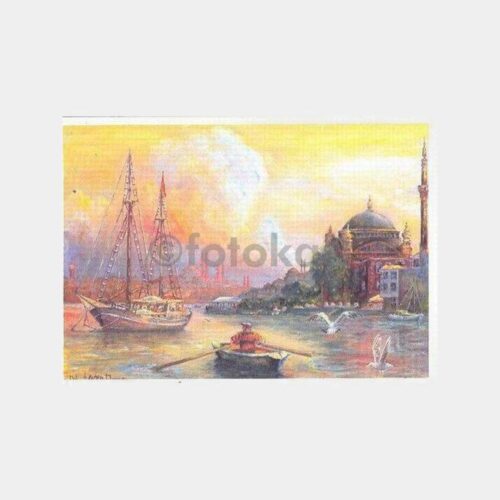 Ünlü Türk Ressamları - Ortaköy Tablo Kartpostal