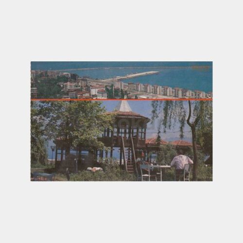 1980 Rize Kale Park Genel Görünüş Kartpostal