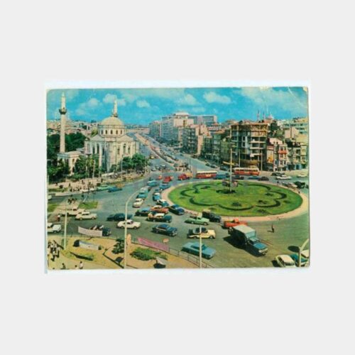 1970 İstanbul Aksaray Meydanı Görünüş Kartpostal