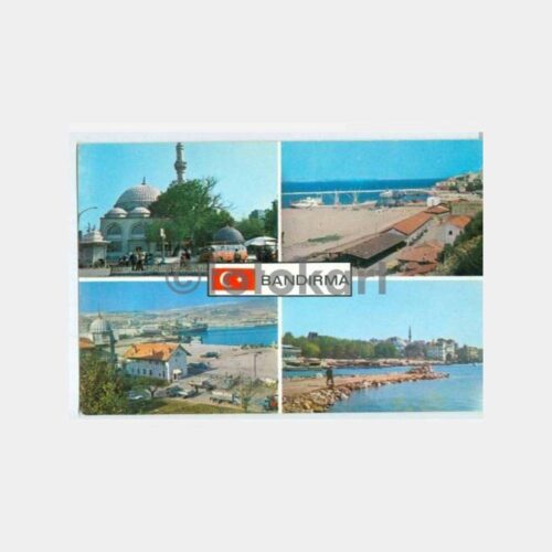 1980 Bandırma 4 Görünüş Kartpostal