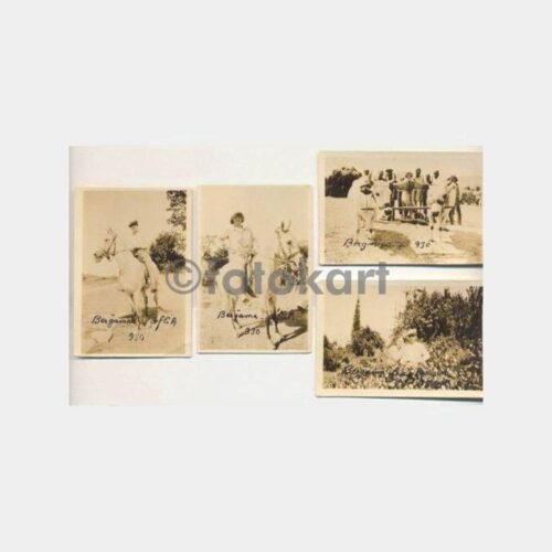 1930 Bergama Çiftlik Hatırası 4 Adet Fotoğraf