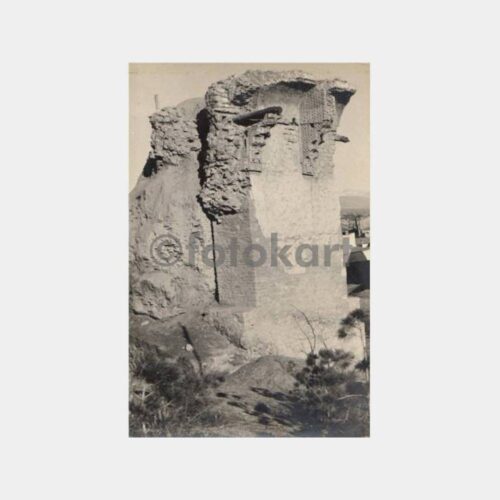 1940 Bergama Kızıl Avlu Harabesi Görünüş Kartpostal