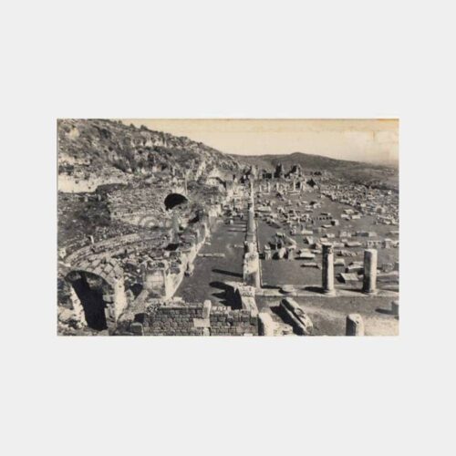 1940 Bergama Akropol Jimnazyum Görünüş Kartpostal