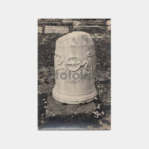 1940 Bergama Asklepion Sütünu Görünüş Kartpostal