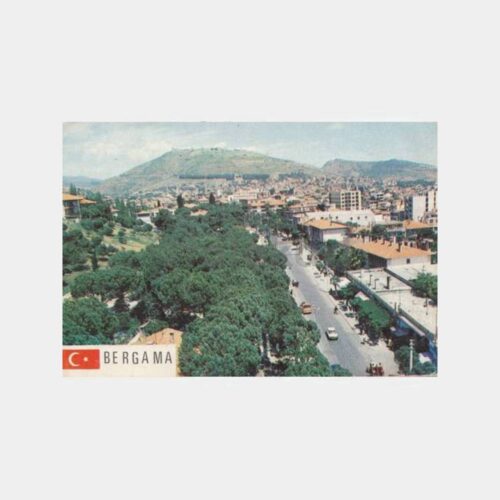 1970 Bergama Genel Görünüş Kartpostal
