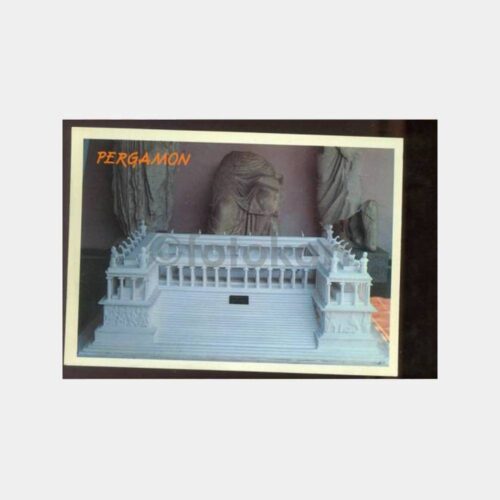 1980 Bergama Zeus Sunağı Maket Kartpostal