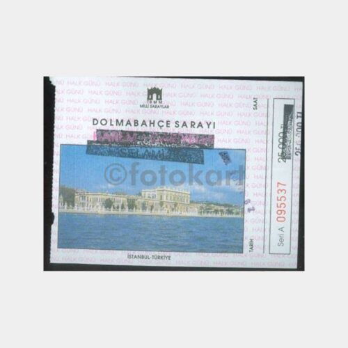 1998 Dolmabahçe Sarayı Giriş Bileti