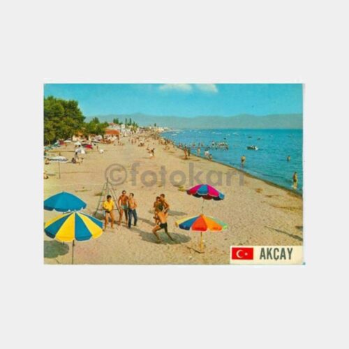 1970 Edremit Akçay Sahili Görünüş Kartpostal
