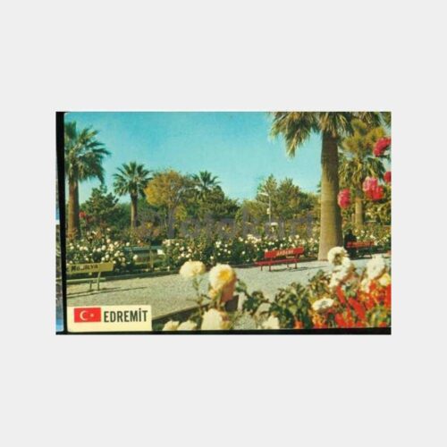 1980 Edremit Parkı Görünüş -Parlak Baskı- Kartpostal