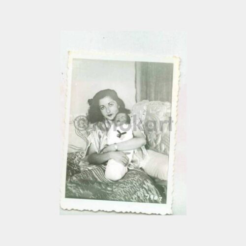 1950 Edremit Lohusa Yatağı Anne Bebek Fotoğraf