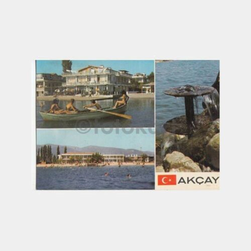 1975 Edremit Akçay 3 Görünüş Kartpostal