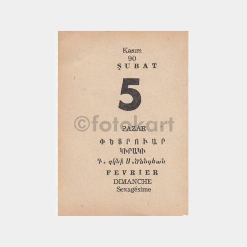 Ermeni 3 Adet Takvim Yaprak Sayfası - Görsel 2