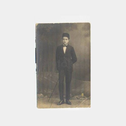 Fesli Papyonlu ve Bastonlu Beyefendi  Fotoğraf
