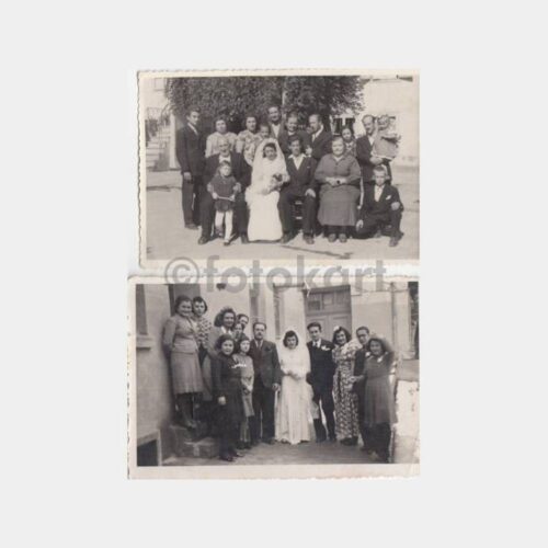 1941 Haskovo Düğün Gelin Damat 2 Adet Fotoğraf