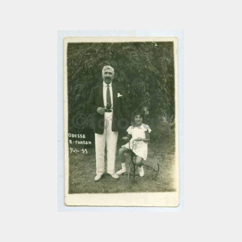 1930 Kırım Odessa Baba Kız Fotoğraf