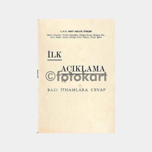 CHP Meclis Üyeleri İlk Açıklama Kitapçık