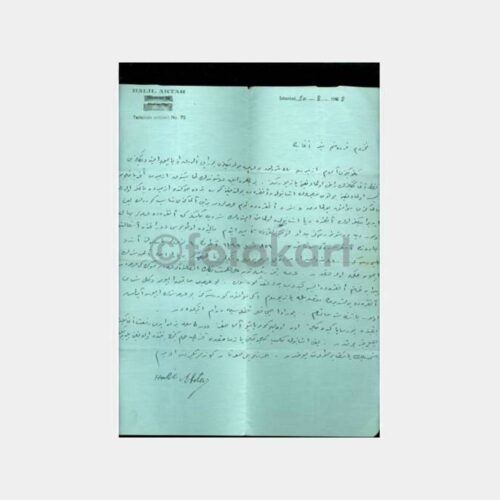 1948 Tahtakale Konulu Eski Türkçe Mektup