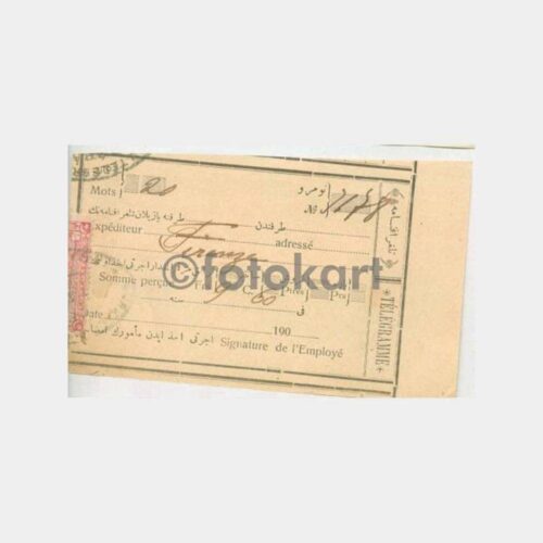 1903 Pera-Beyoğlu Telgraf Alındı Makbuzu