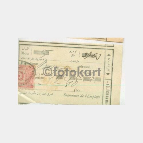 1903 Pera-Beyoğlu Telgraf Alındı Makbuzu