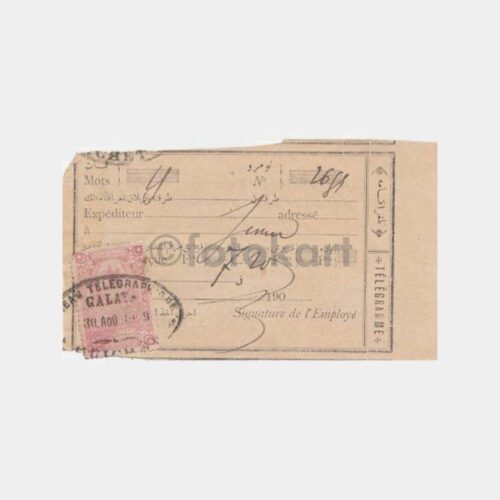 1903 Pera-Beyoğlu Telgraf Makbuzu