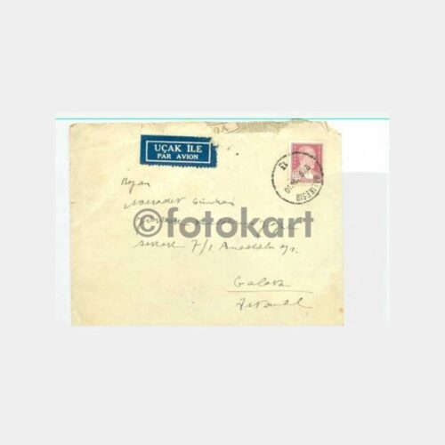 1954 Balıkesir Posta Damgalı Mektup