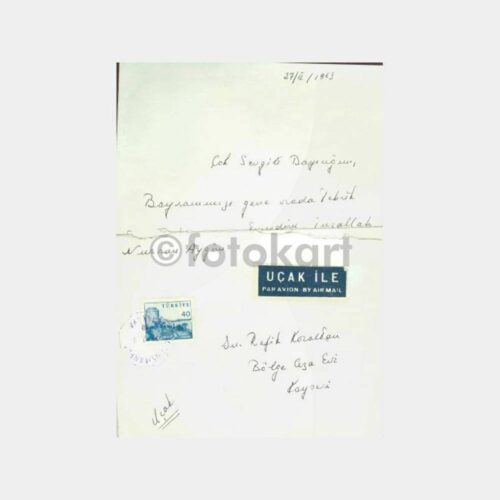 1963 Refik Koraltan Konulu Mektup