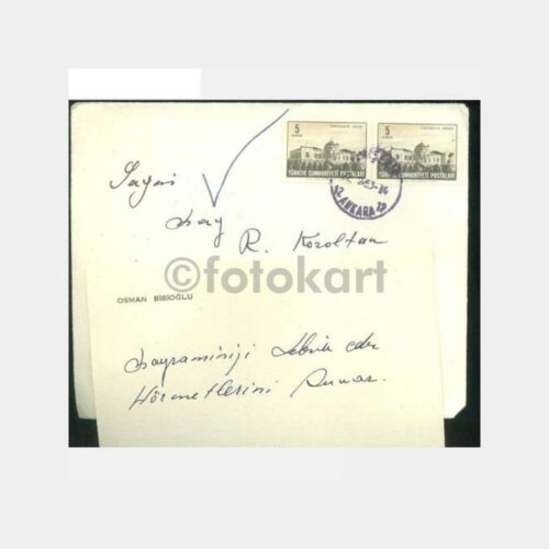 1963 Refik Koraltan Konulu Mektup