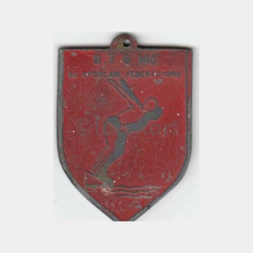 1950 Su Sporları Yüzme Konulu Madalya - Kırmızı