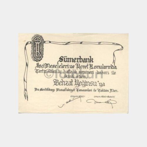 Sümerbank Başarı Sertifikası